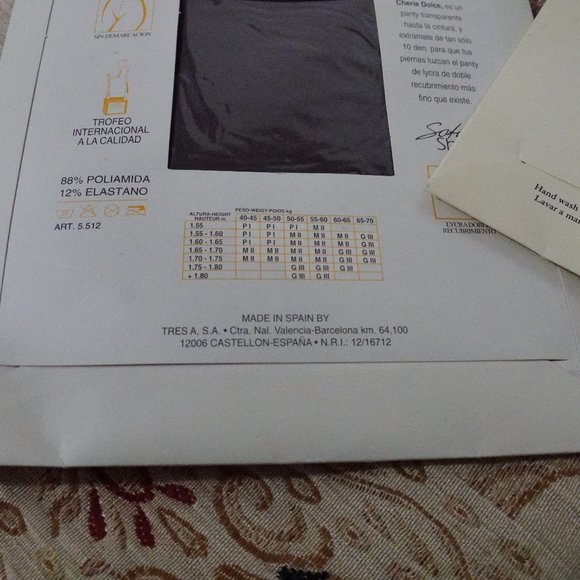 Lot 3 pair NOS Pantyhose M/L Tan Bone Coffee - Picture 5 of 7